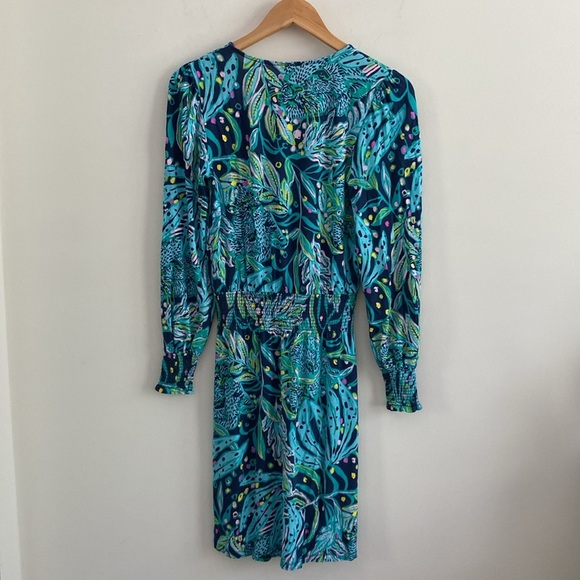 Lilly Pulitzer Vibrant Blue Patterned Dress XS - Picture 6 of 8